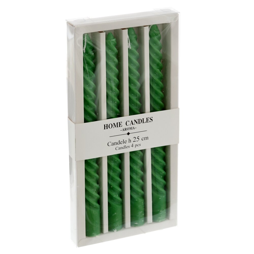 Набор из 4-х свечей, D 2,5см, L13 W2,5 H27,5 см