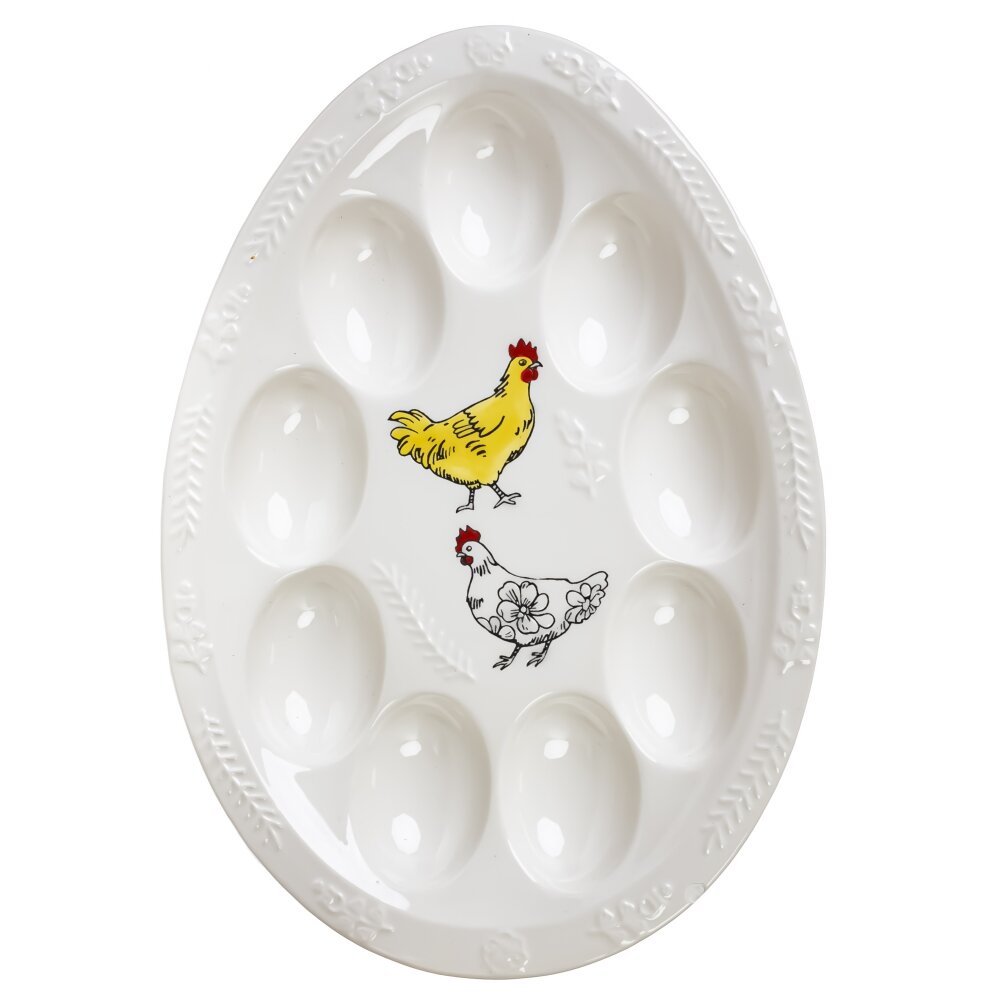 Тарелка для 9-ти яиц, L20 W28,5 H3 см Тарелка для 9-ти яиц, L20 W28,5 H3 см