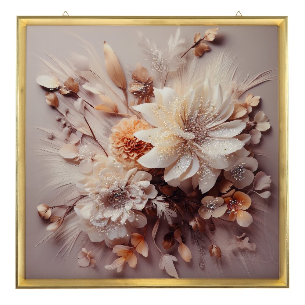 Панно с кристальным декором, L60 W3 H60 см