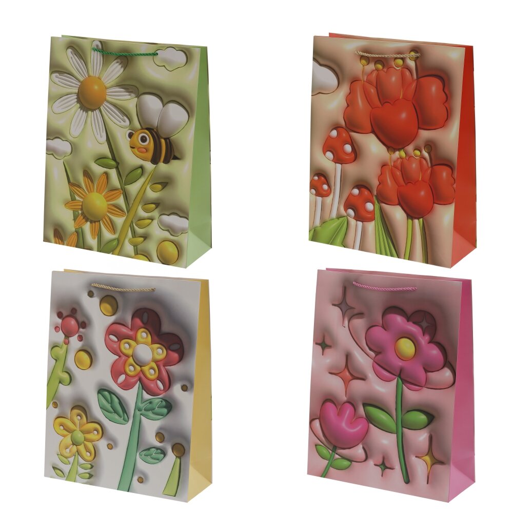 Пакет подарочный L (бумага 210г/м2, блок микс 12шт), L31 W12 H40 см, 4в. Пакет подарочный L (бумага 210г/м2, блок микс 12шт), L31 W12 H40 см, 4в.