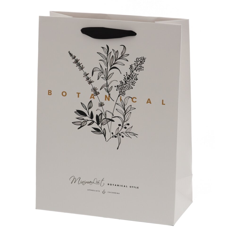 Пакет подарочный M (бумага 210г/м2, блок 12шт), L24 W11 H32 см