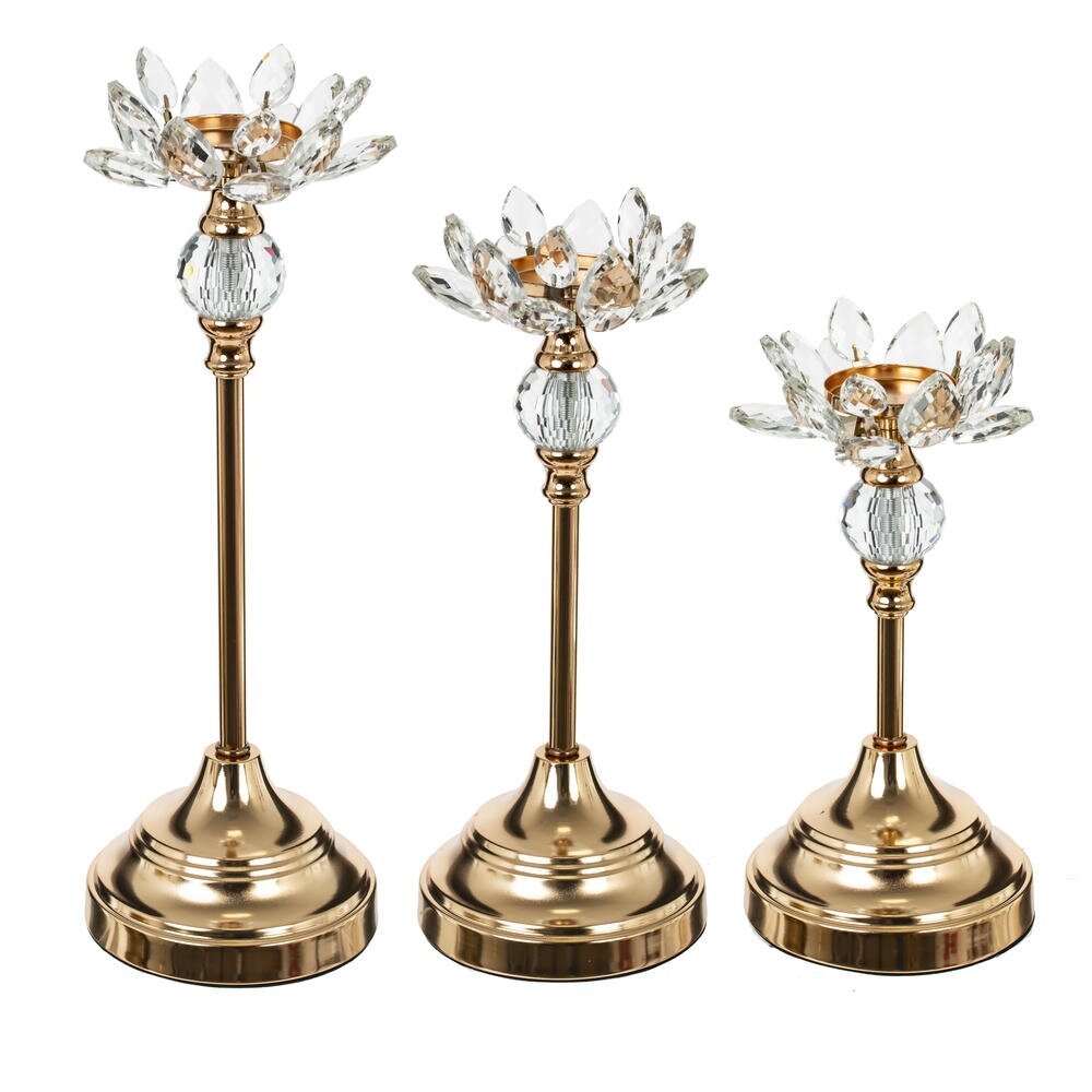 Набор из 3-х подсвечников, L25,5 W16 H18 см Набор из 3-х подсвечников, L25,5 W16 H18 см