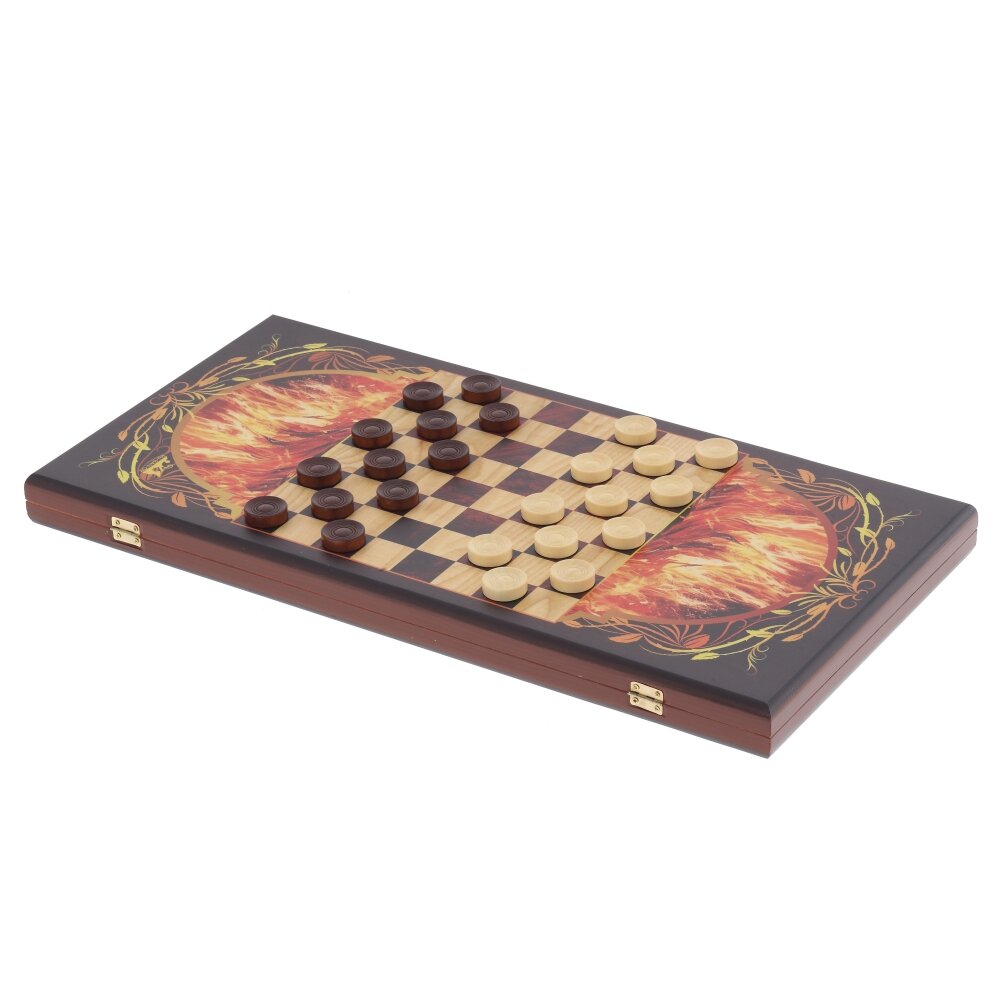 Игра настольная 2 в 1 ( шашки, нарды) 