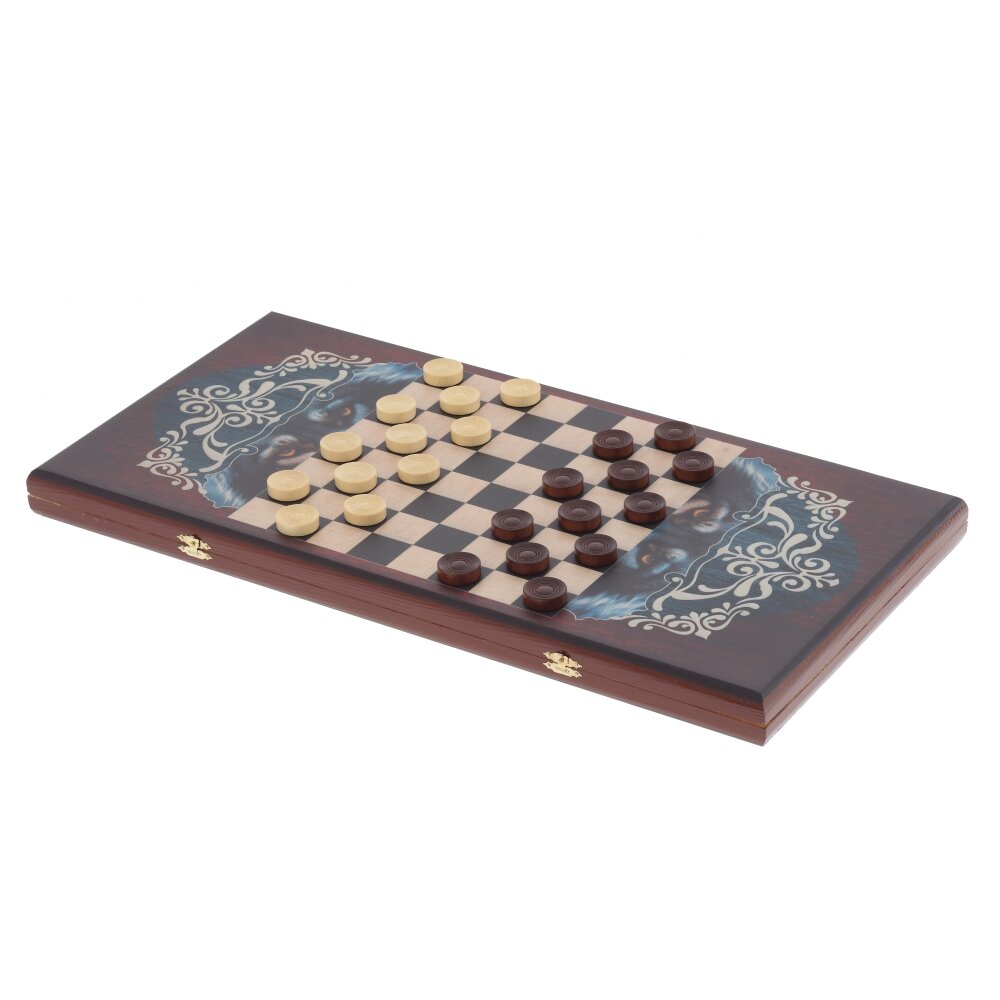 Игра настольная 2 в 1 ( шашки, нарды) 