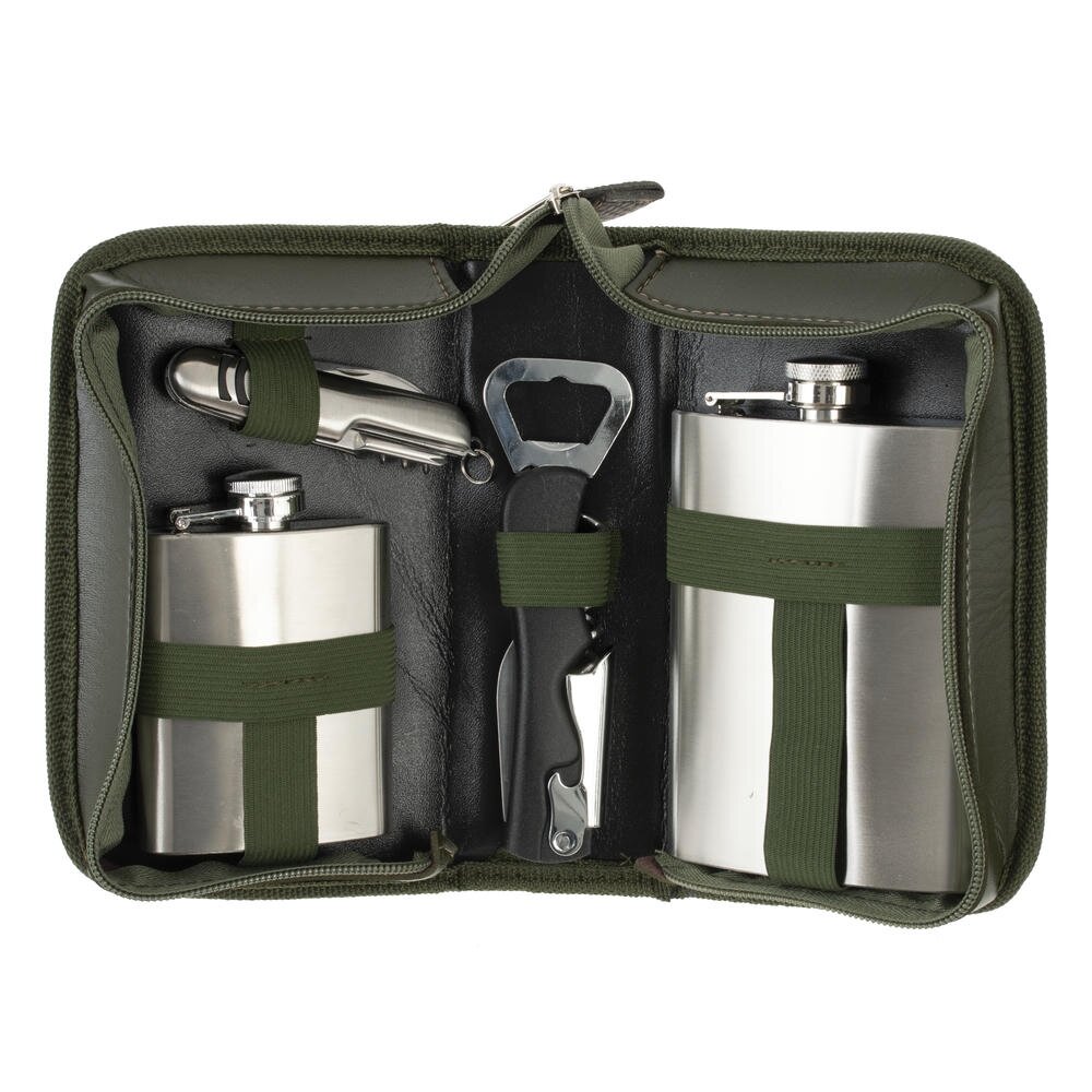 Набор для пикника 4 предм. (фляжка 220 мл, фляжка, 2 мультитула), L12 W65 H18,5 см Набор для пикника 4 предм. (фляжка 220 мл, фляжка, 2 мультитула), L12 W65 H18,5 см