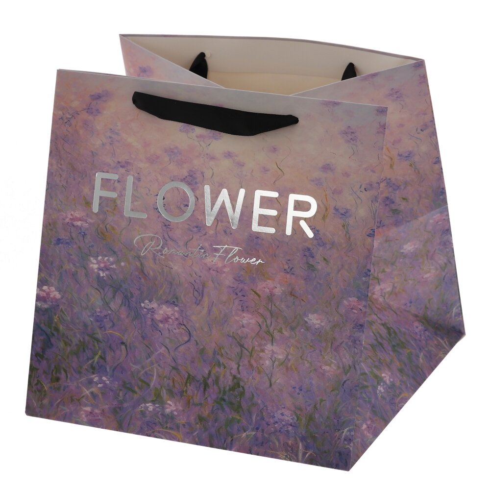 Пакет подарочный M (бумага 210г/м2, блок 12шт), L27 W27 H27 см