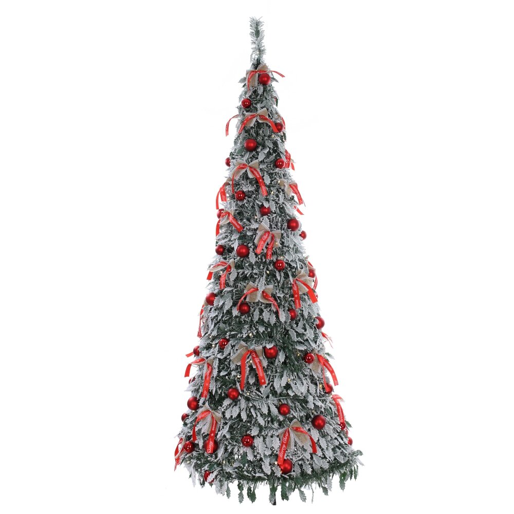 Ёлка искусств с подсвет от сети, L80 W80 H210, 200LED, 72 шара + банты, экспресс сборка Ёлка искусств с подсвет от сети, L80 W80 H210, 200LED, 72 шара + банты, экспресс сборка