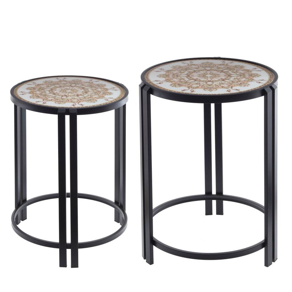 Набор из 2-х столов декоративных, L35/41 W35/41 H48/53 см Набор из 2-х столов декоративных, L35/41 W35/41 H48/53 см