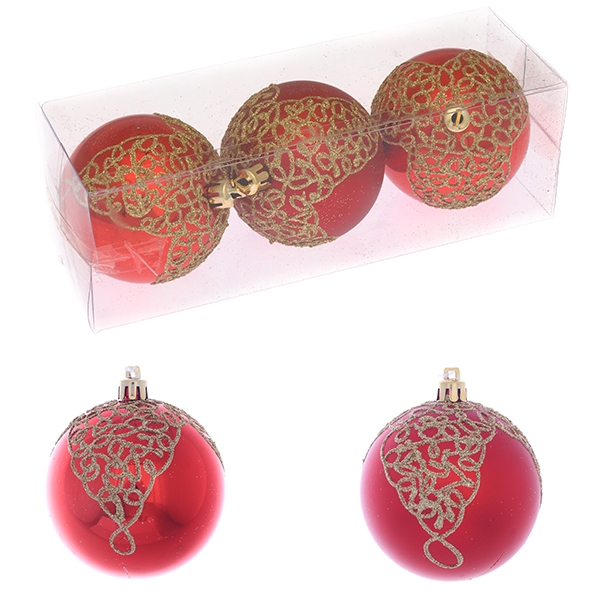 Набор из 3шт Украшение новогоднее Шар Набор из 3шт Украшение новогоднее Шар