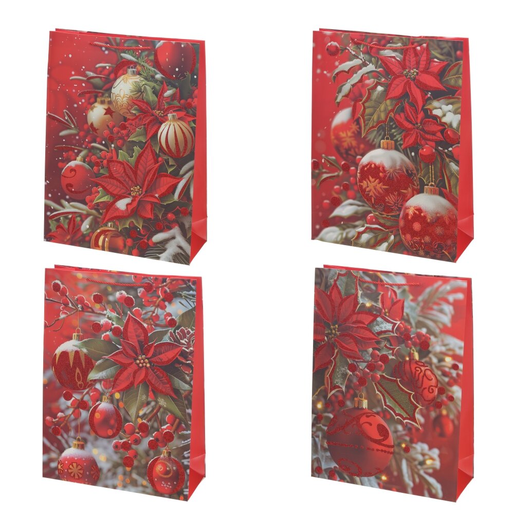 Пакет подарочный XXL (бумага 210г/м2, блок 12шт), L49 W17 H74 см, 4в.