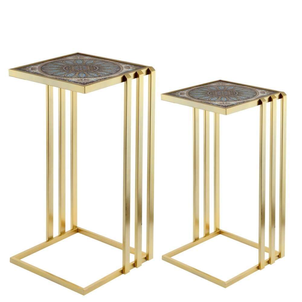 Набор из 2-х столов декоративных, L29/34 W27/32 H57,5/66 см Набор из 2-х столов декоративных, L29/34 W27/32 H57,5/66 см