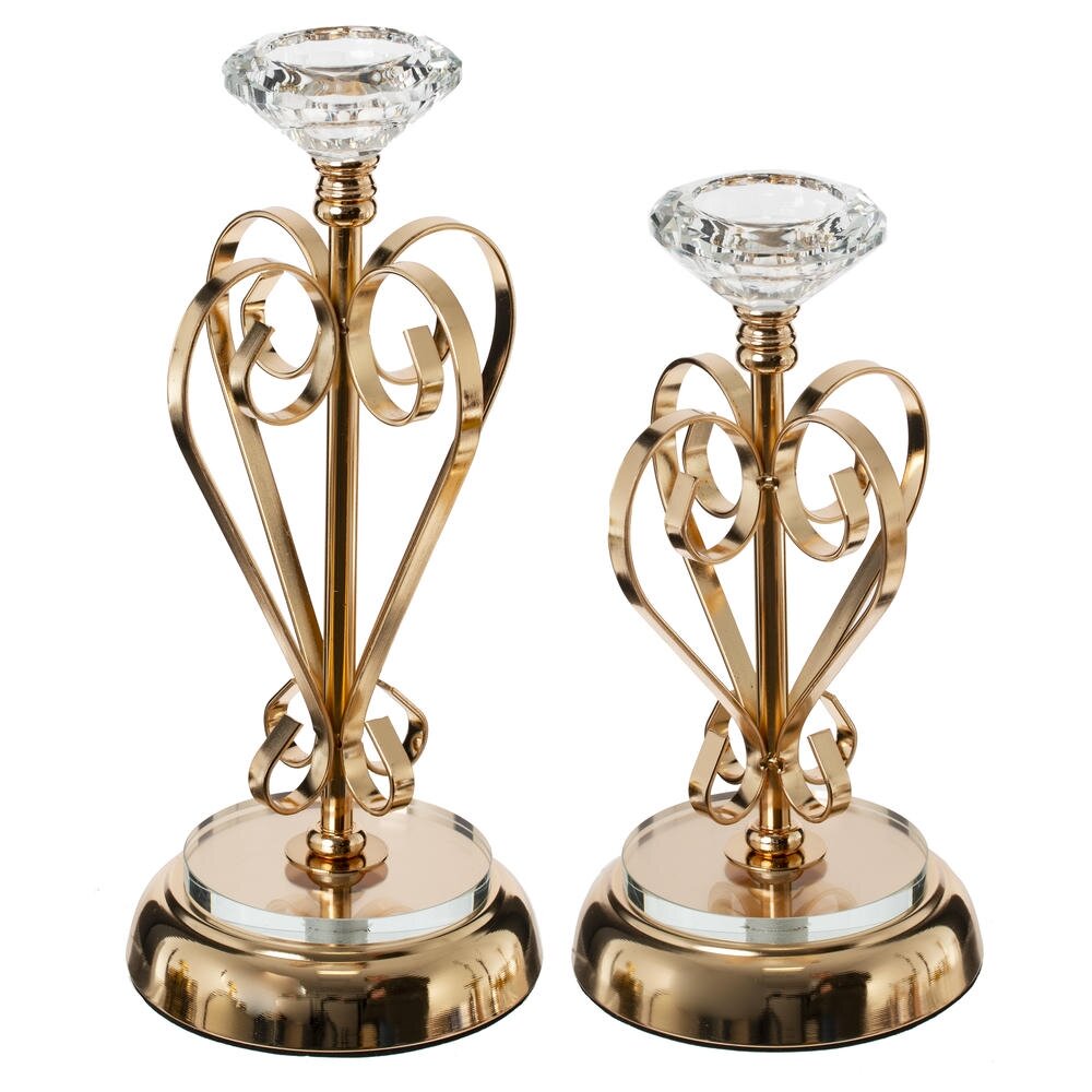 Набор из 2-х подсвечников, L18 W15,5 H26 см Набор из 2-х подсвечников, L18 W15,5 H26 см