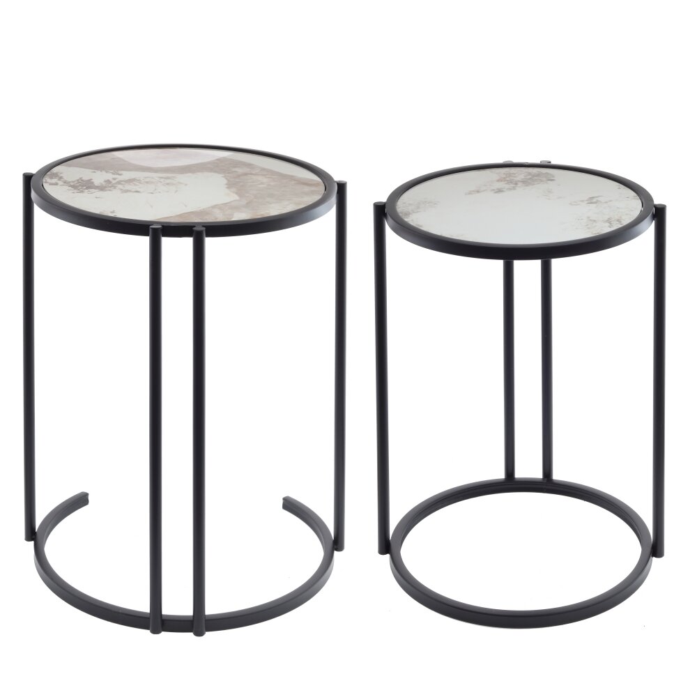 Набор из 2-х столов декоративных, L38,5/45 W37/43,5 H47,5/54 см Набор из 2-х столов декоративных, L38,5/45 W37/43,5 H47,5/54 см