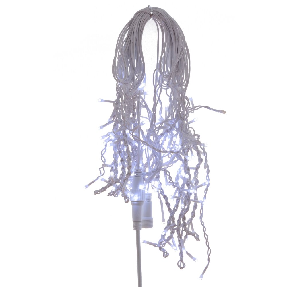 Электрогирлянда ул бахр, L25м, 400 LED, хол бел, 1 тип свеч, 10W, шнур бел, IP44, с адапт