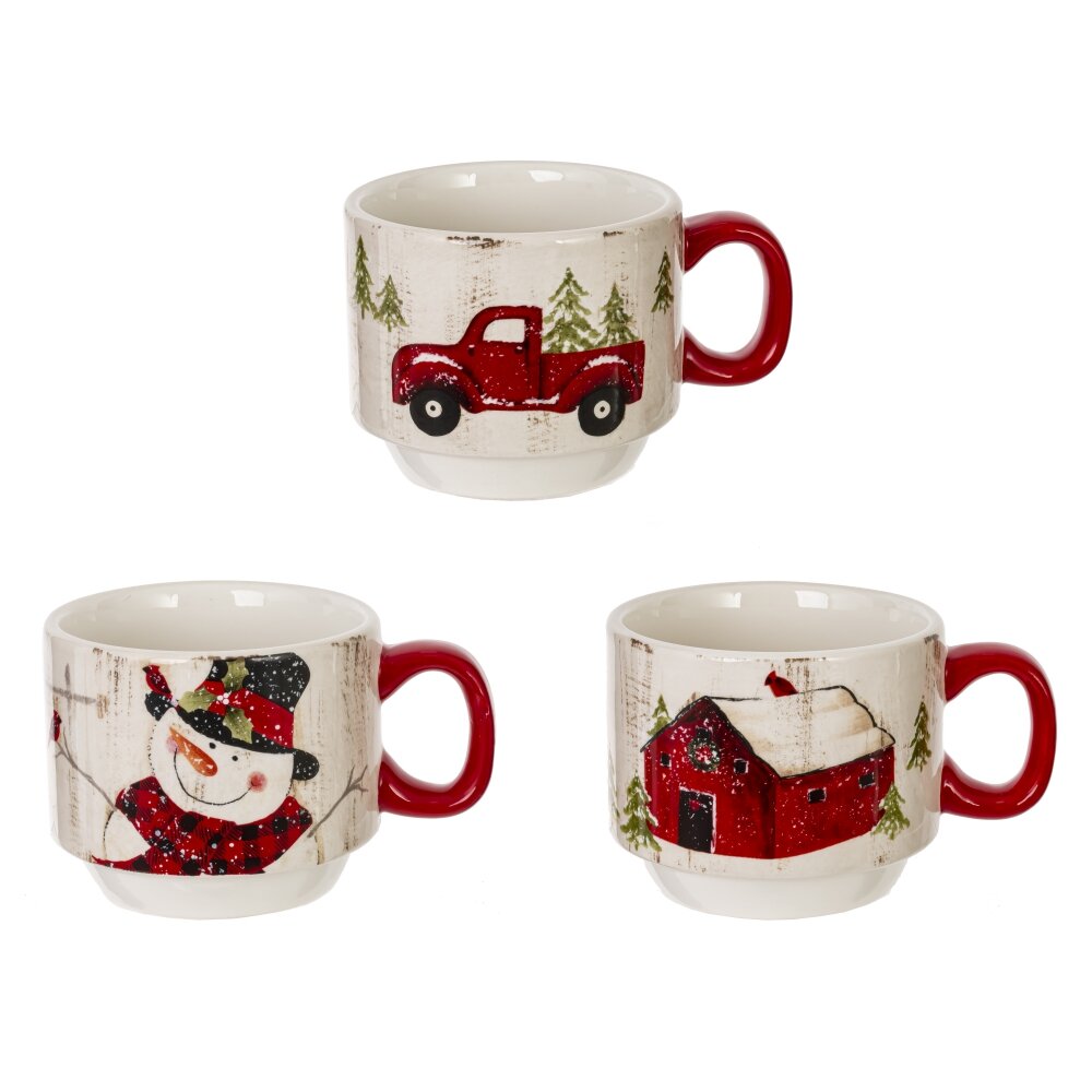 Набор из 3-х чашек на подставке (3x400 мл), L14,5 W12,5 H23 см