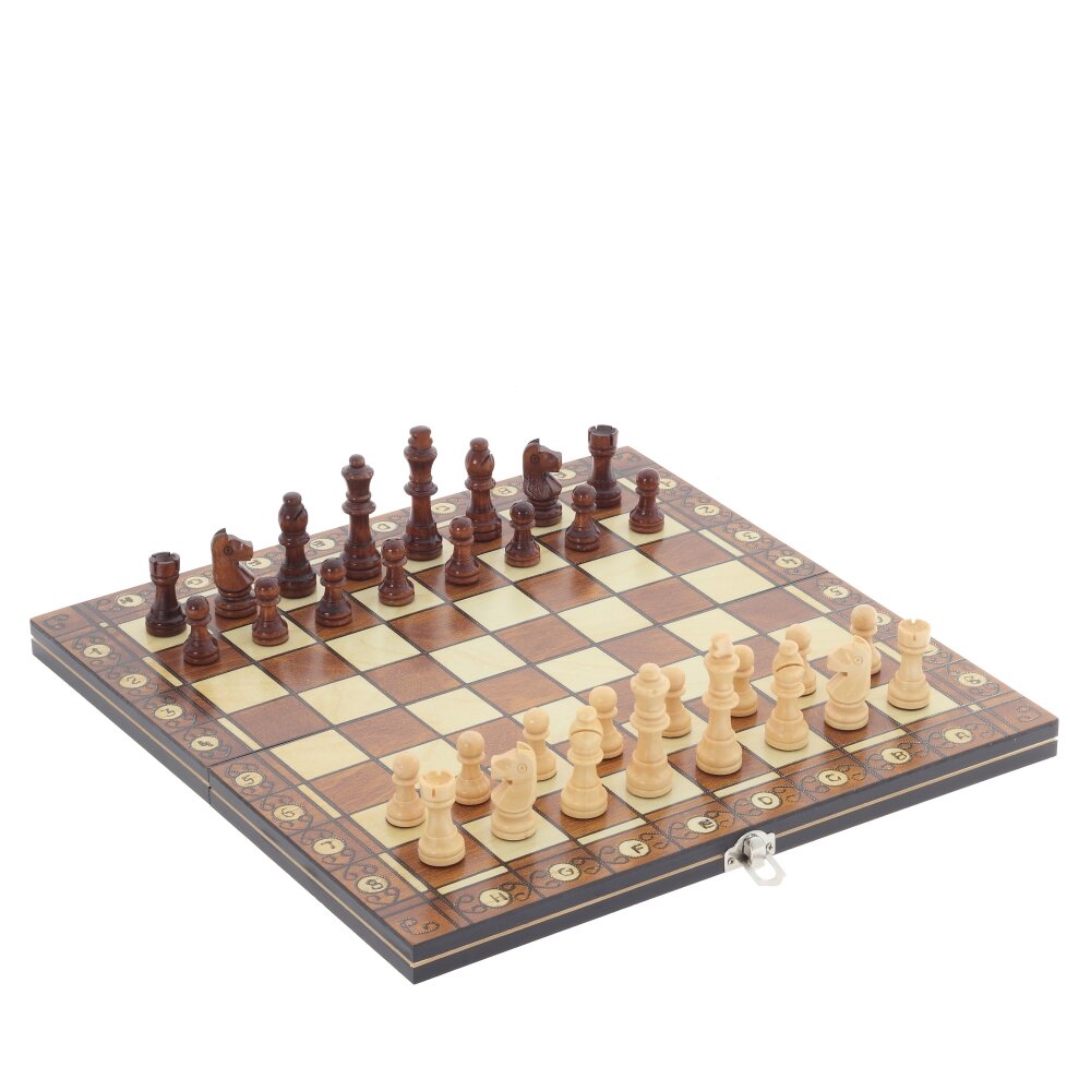 Игра настольная 2 в 1 (шахматы, шашки), L39 W19,5 H4 см