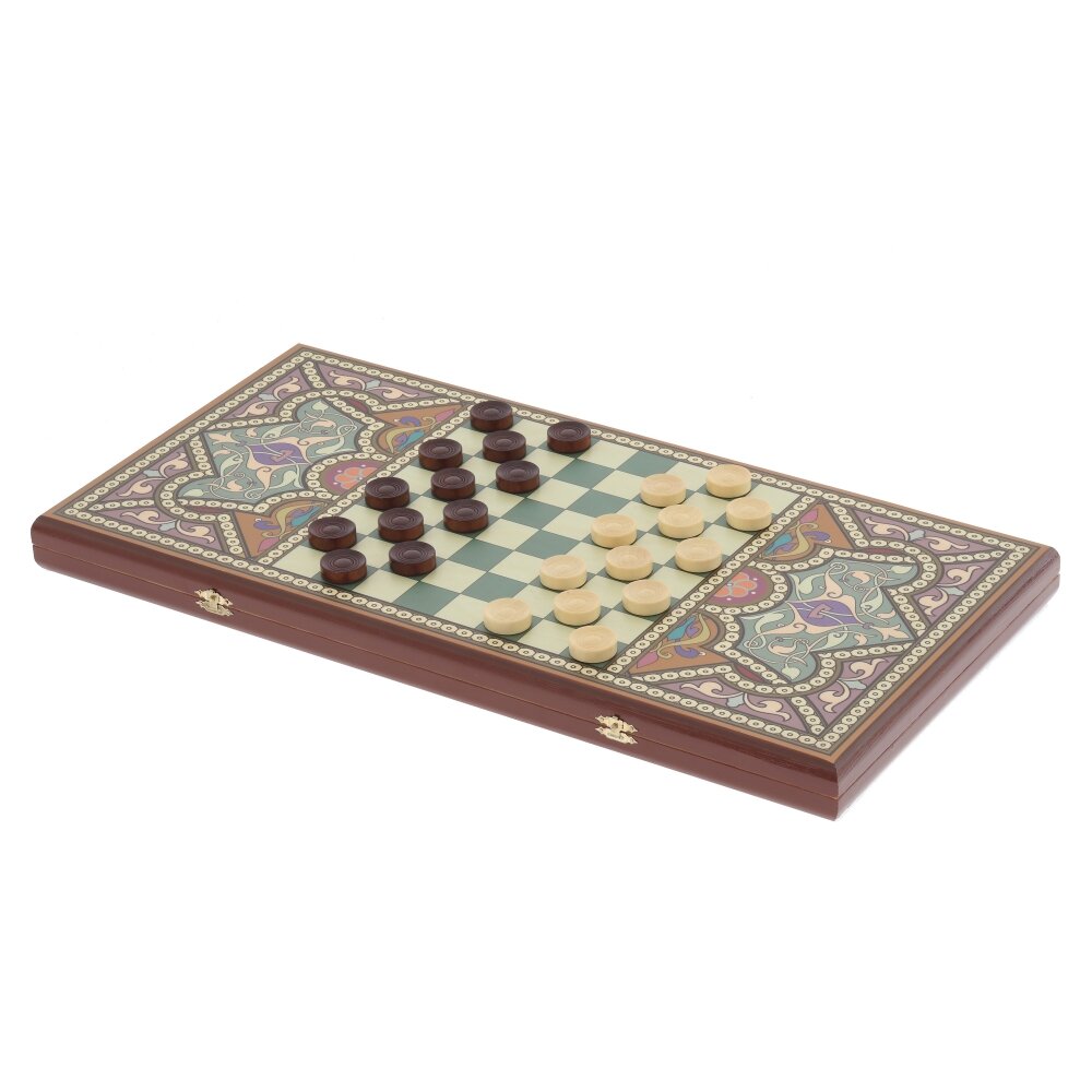 Игра настольная 2 в 1 ( шашки, нарды) 