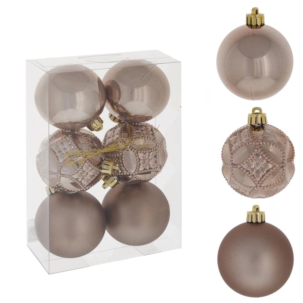 Набор из 6шт Украшение новогоднее Шар 