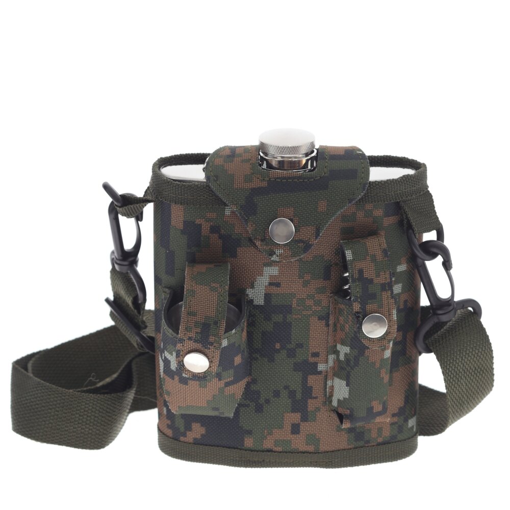 Набор для пикника 5 предм. (фляжка 500 мл, мультитул, 3 стопки 30 мл), L14 W8 H17 см