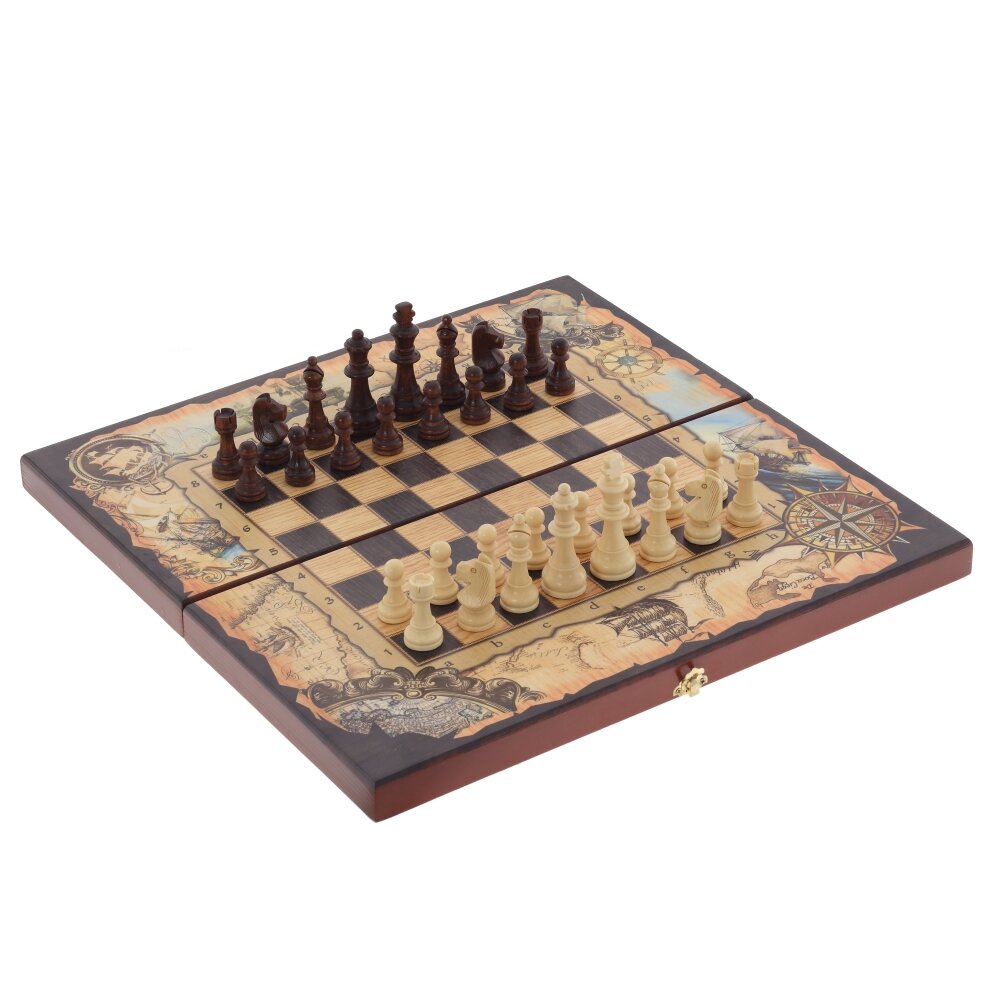 Игра настольная 3 в 1 (шахматы, шашки, нарды) 