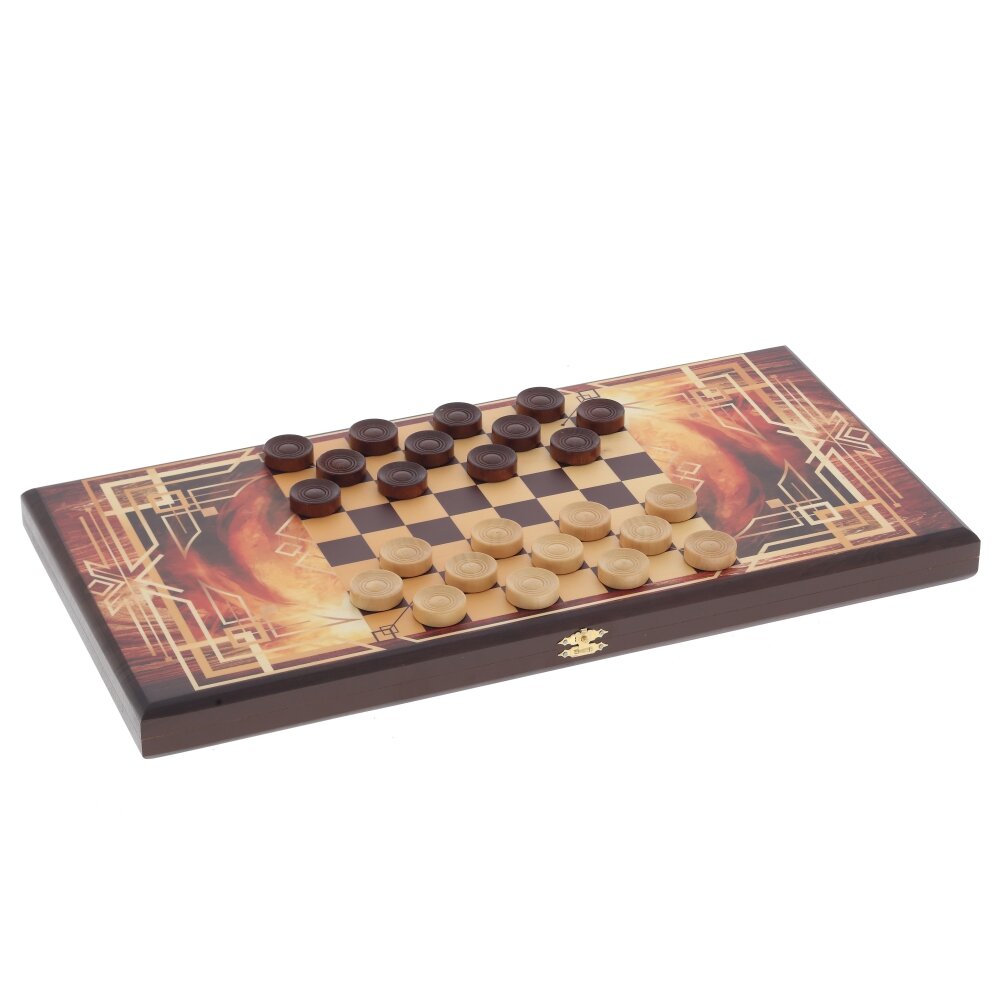 Игра настольная 2 в 1 ( шашки, нарды) 