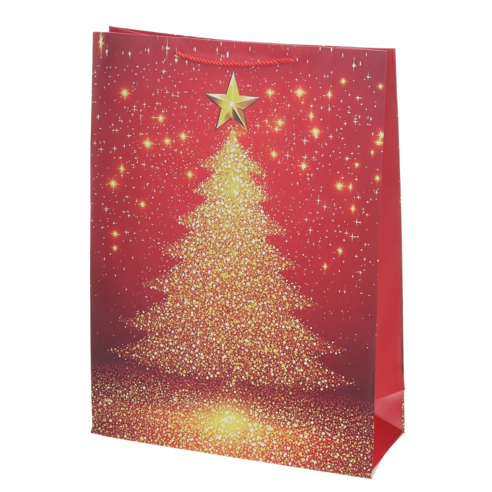 Пакет подарочный L (бумага 210г/м2, блок 12шт), L30 W12 H40 см