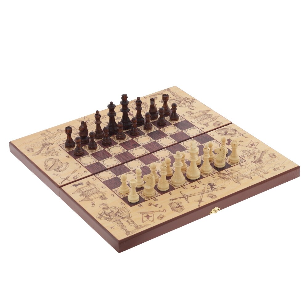 Игра настольная 3 в 1 (шахматы, шашки, нарды) 