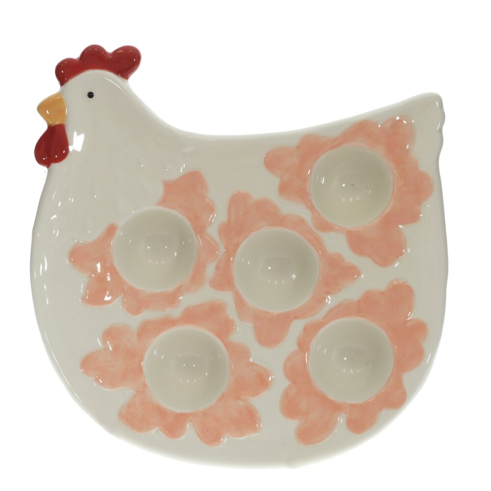 Тарелка для 5-ти яиц, L20 W21 H3 см Тарелка для 5-ти яиц, L20 W21 H3 см