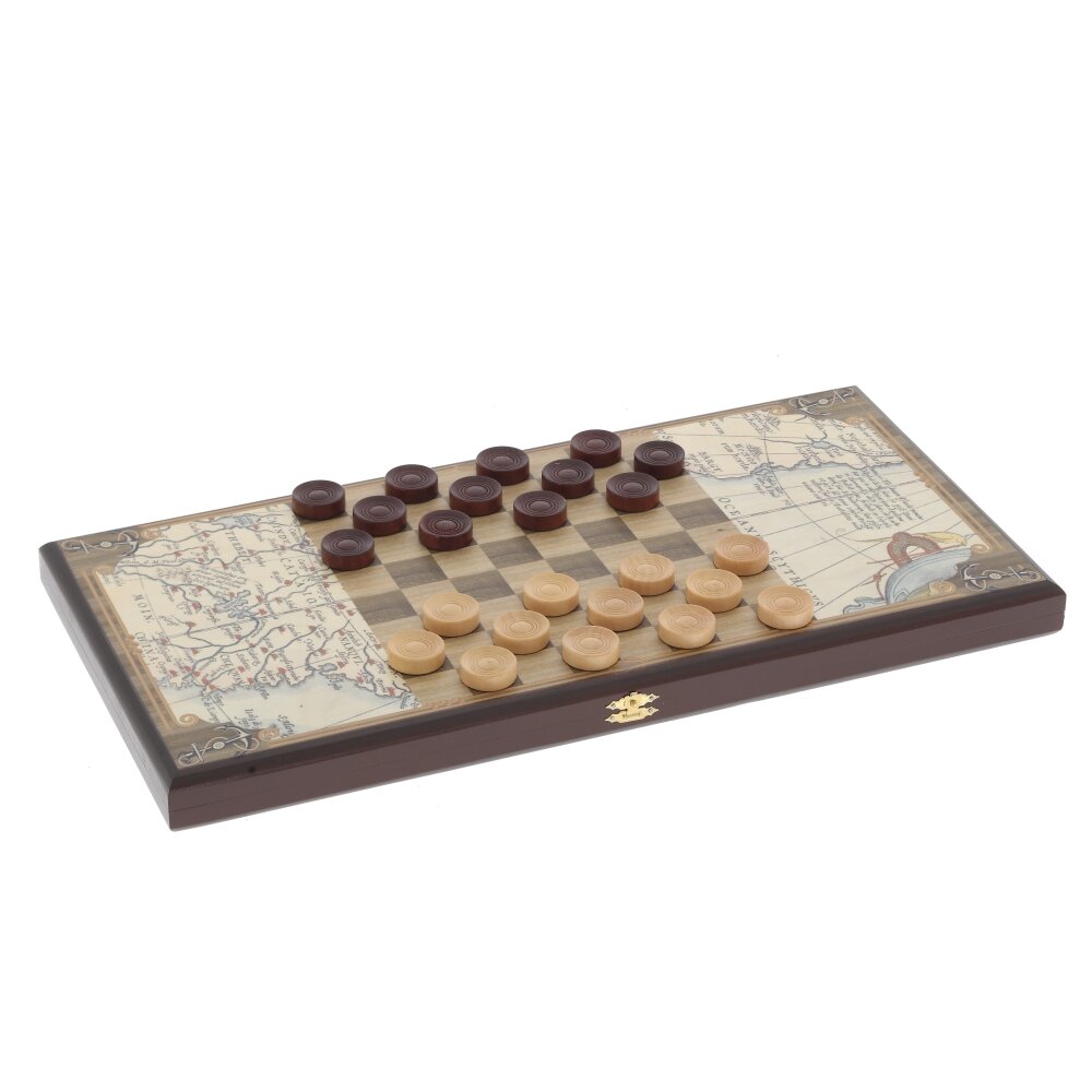 Игра настольная 2 в 1 ( шашки, нарды) 