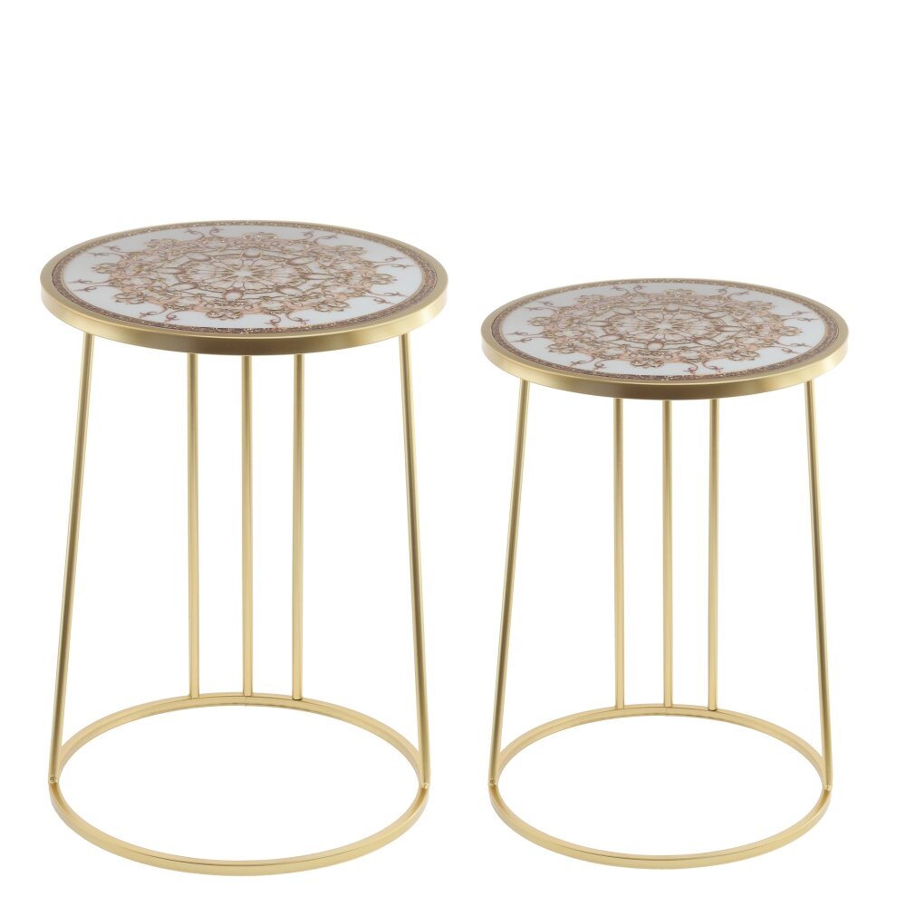 Набор из 2-х столов декоративных, L34/40 W34/40 H48/53 см Набор из 2-х столов декоративных, L34/40 W34/40 H48/53 см