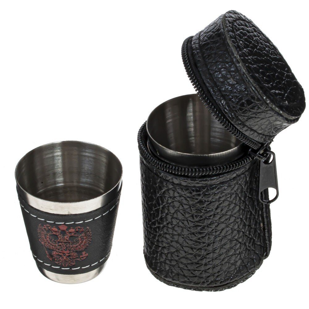 Стопка, набор из 4-х шт. в чехле, 30 мл, L4,5 W4,5 H7,5 см Стопка, набор из 4-х шт. в чехле, 30 мл, L4,5 W4,5 H7,5 см