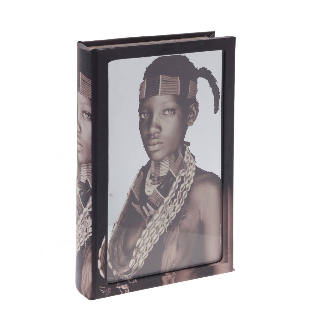 Шкатулка-книга с зеркальным элементом, L17 W5 H26 см