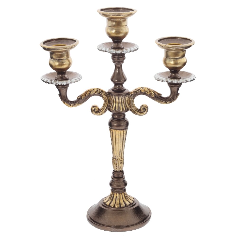 Подсвечник для трех свечей, L23 W11 H33,5 см